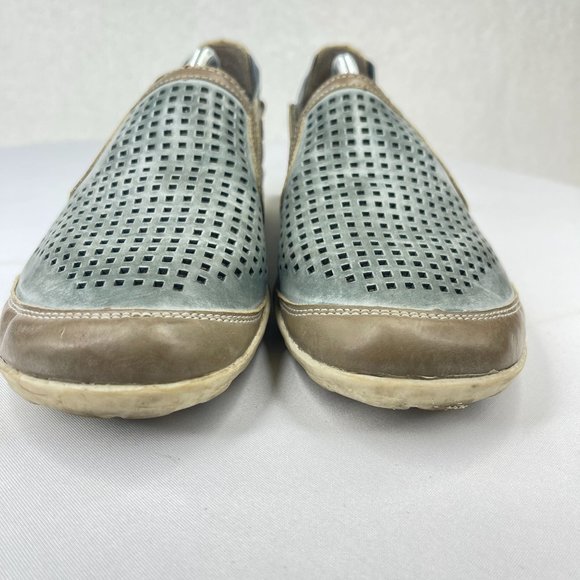 REMONTE Womens 38 (US 7.5-8) Liv 25 Blue Perforated Leather Loafer Flats Comfort - Picture 3 of 9